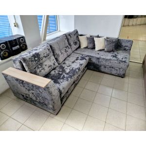 Диван угловой с оттоманкой, 7 подушек. Виктория с оттом.